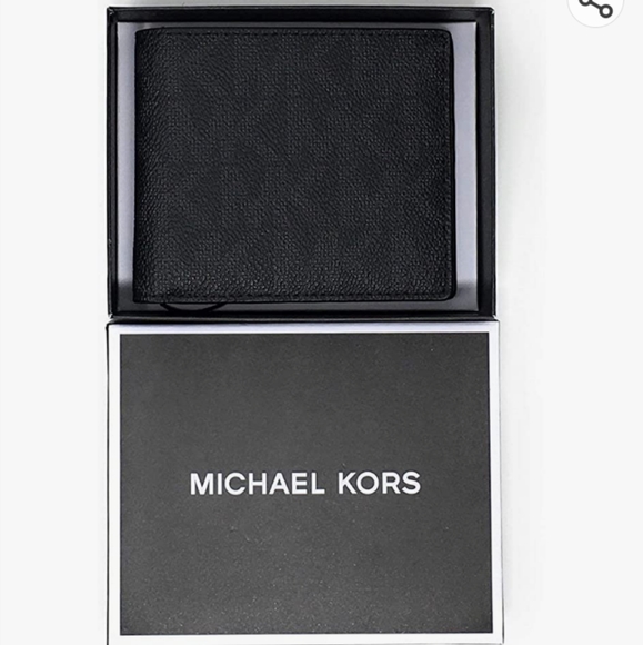 New! MICHAEL KORS MK Monogram Jet Set Mens Billfold Wallet. - Picture 3 of 11